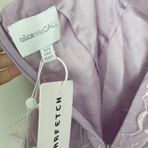 NWT Alice McCall Lilac Valerie Ruffle Lace Pants (Size 0) $350 - Picture 10 of 16